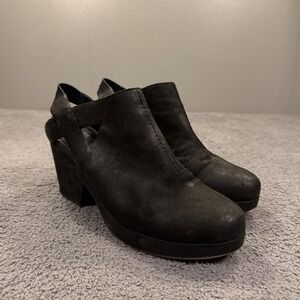 Women's Black Platform Slingback Clogs Eileen Fisher Sz 10 Chic Boho Cute Comfy